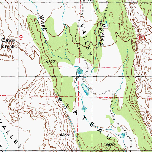 Topographic Map of Wolf Spring Wash, UT