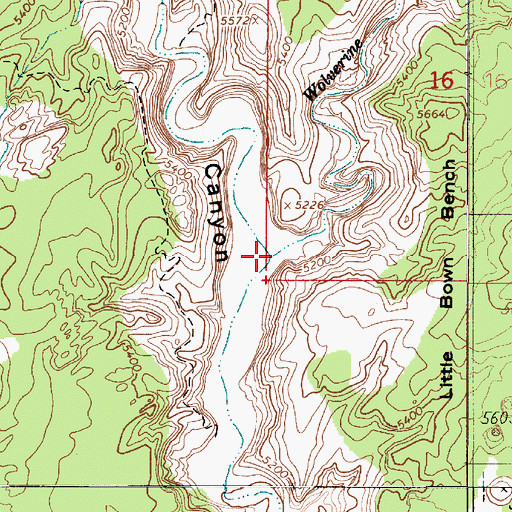 Topographic Map of Wolverine Creek, UT