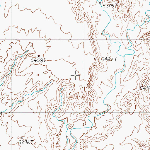 Topographic Map of Wood Bench, UT
