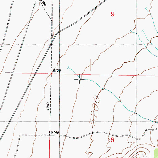 Topographic Map of Wood Canyon, UT