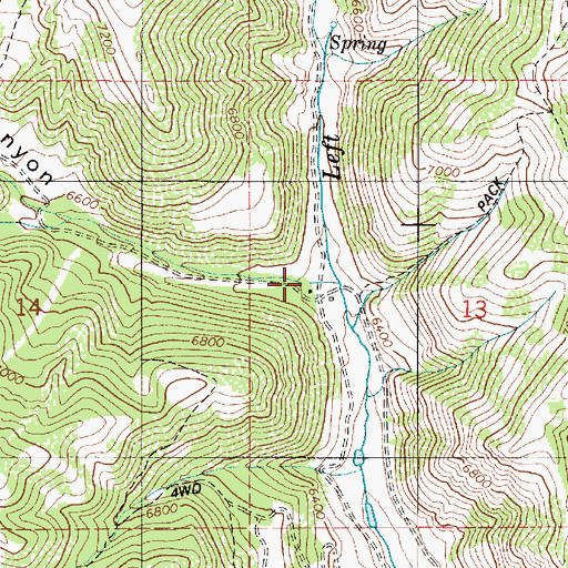 Topographic Map of Wood Canyon, UT