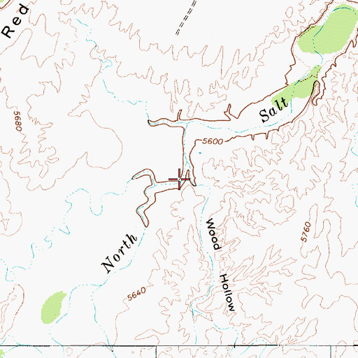 Topographic Map of Wood Hollow, UT