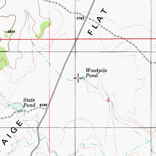 Topographic Map of Woodpile Pond, UT