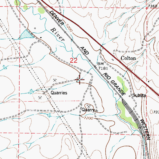 Topographic Map of Woods Canyon, UT