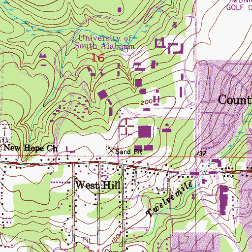 Topographic Map of Jacquar Field, AL