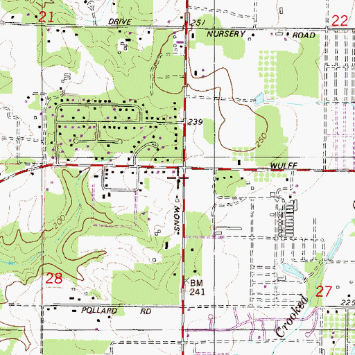 Topographic Map of Church of Jesus Christ, AL