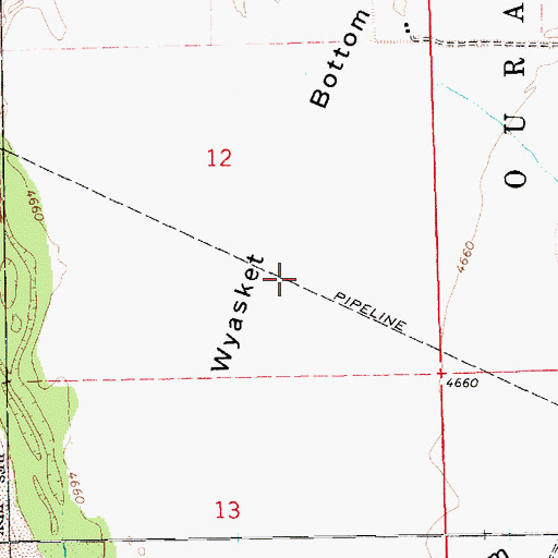 Topographic Map of Wyasket Bottom, UT