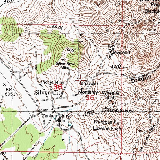 Topographic Map of X Iron Duke, UT