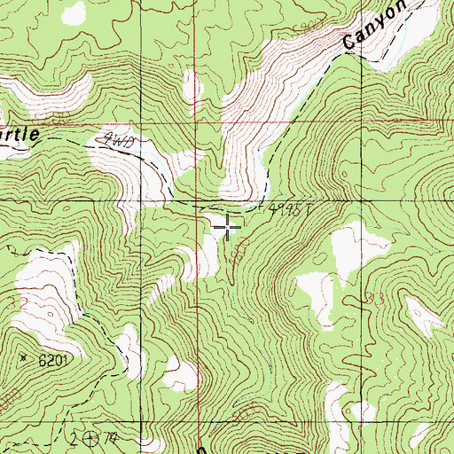 Topographic Map of Xmas Canyon, UT