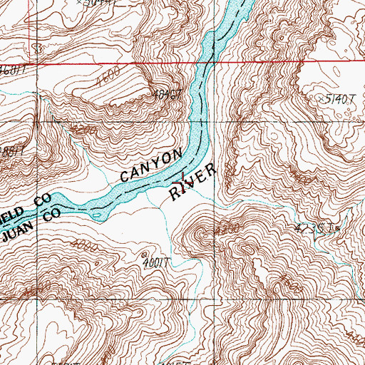 Topographic Map of Y Canyon, UT