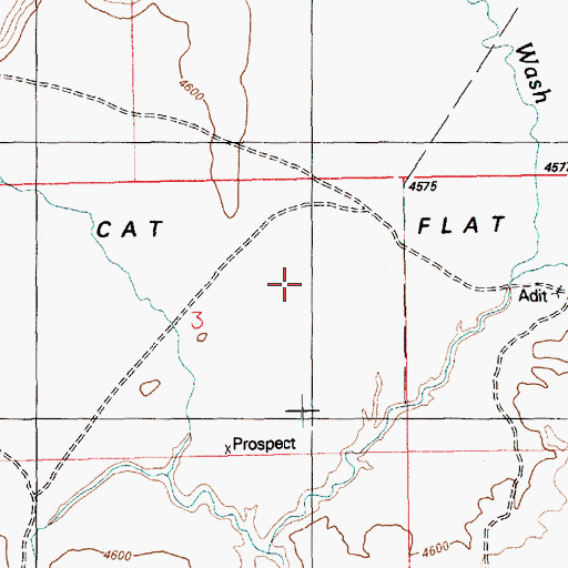 Topographic Map of Yellow Cat Flat, UT