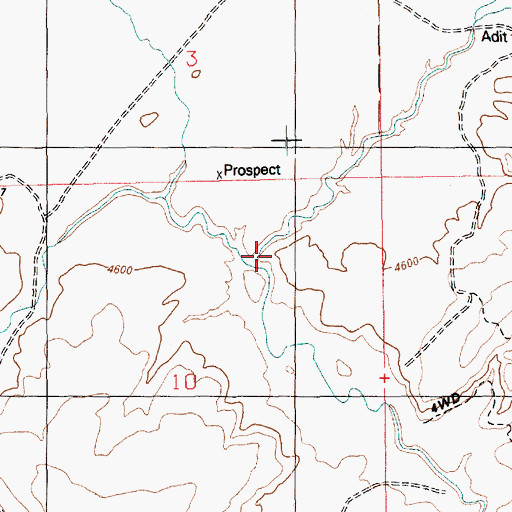 Topographic Map of Yellow Cat Wash, UT