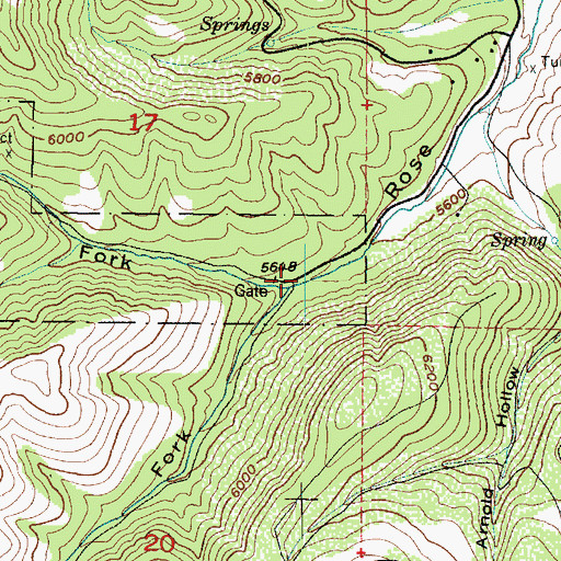 Topographic Map of Yellow Fork, UT