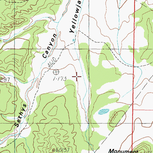 Topographic Map of Yellowjacket Canyon, UT