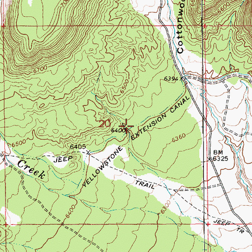 Topographic Map of Yellowstone Extension Canal, UT