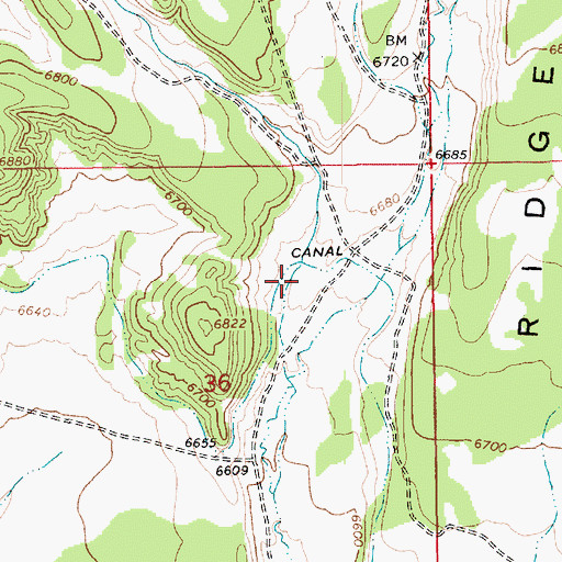 Topographic Map of Yellowstone Feeder Canal, UT