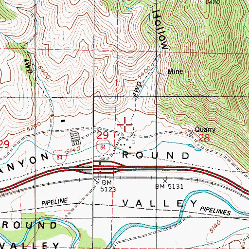 Topographic Map of Yence Hollow, UT