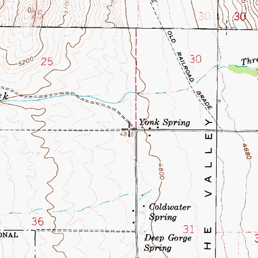 Topographic Map of Yonk Spring, UT