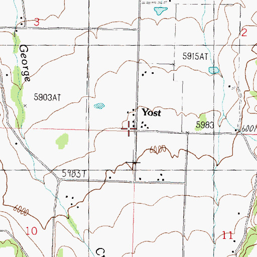 Topographic Map of Yost, UT