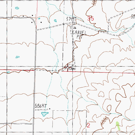 Topographic Map of Yost Cemetery, UT
