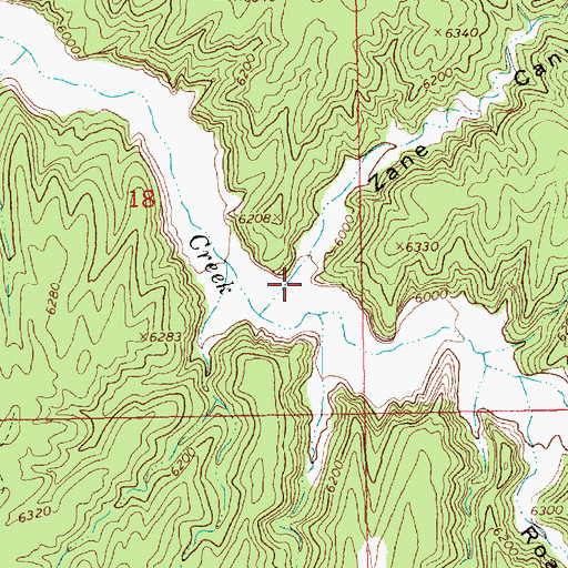 Topographic Map of Zane Canyon, UT