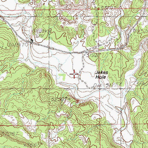 Topographic Map of Zekes Hole, UT