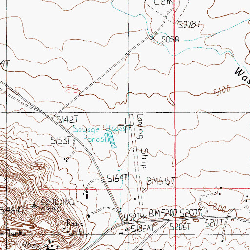 Topographic Map of Monument Valley Airport, UT