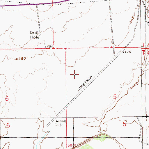 Topographic Map of Bluff Airport, UT