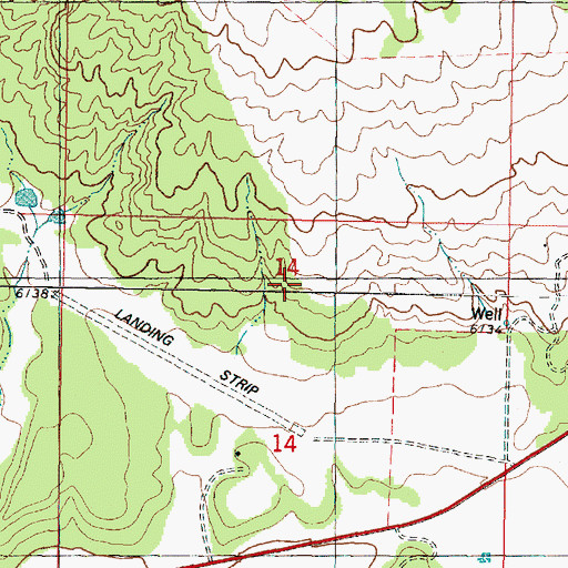 Topographic Map of L D Ranch Airport (historical), UT