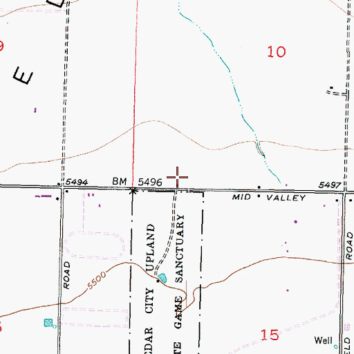 Topographic Map of Clark Airport (historical), UT