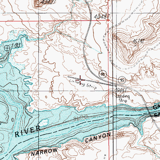 Topographic Map of Hite Airport, UT