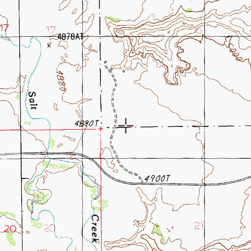 Topographic Map of Canyonlands National Park Airport (historical), UT