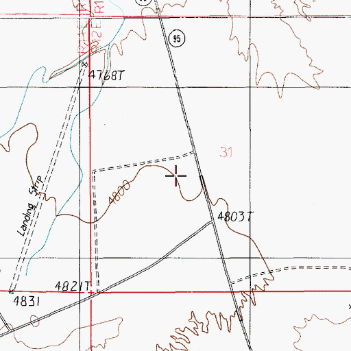 Topographic Map of Energy Airport (historical), UT