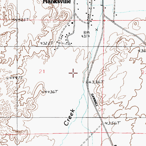 Topographic Map of South Hanksville Airport (historical), UT