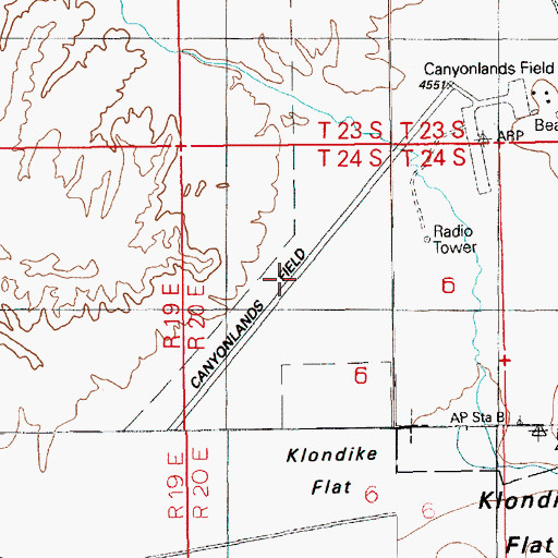 Topographic Map of Canyonlands Field, UT