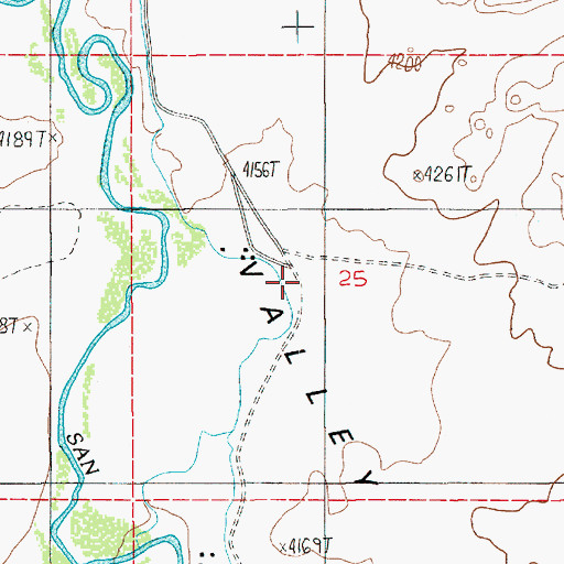 Topographic Map of Oman Ranch Airport (historical), UT