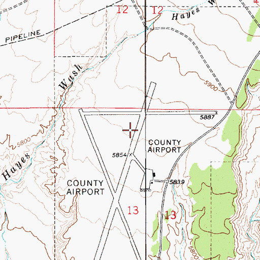 Topographic Map of Carbon County Regional Airport/Buck Davis Field, UT