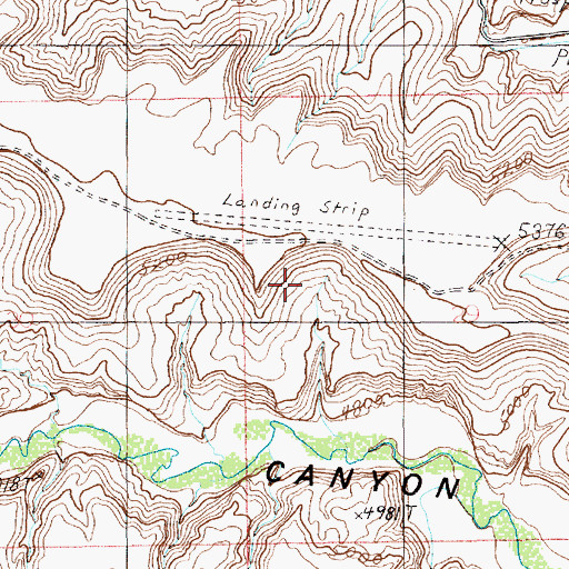Topographic Map of Sand Wash Airport (historical), UT