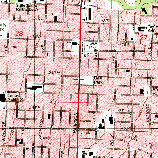Topographic Map of McKay-Dee Hospital Center Airport, UT