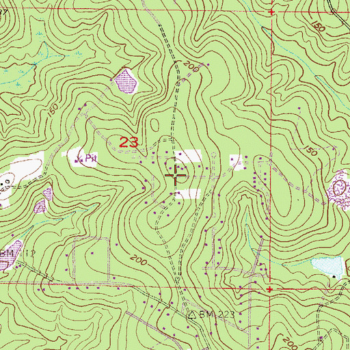 Topographic Map of Kali-Oka Springs, AL