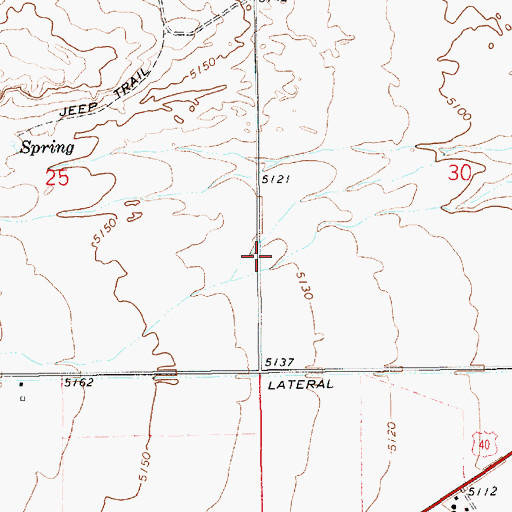 Topographic Map of Roosevelt Municipal Airport, UT