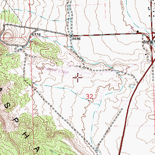 Topographic Map of Air Village Strip, UT