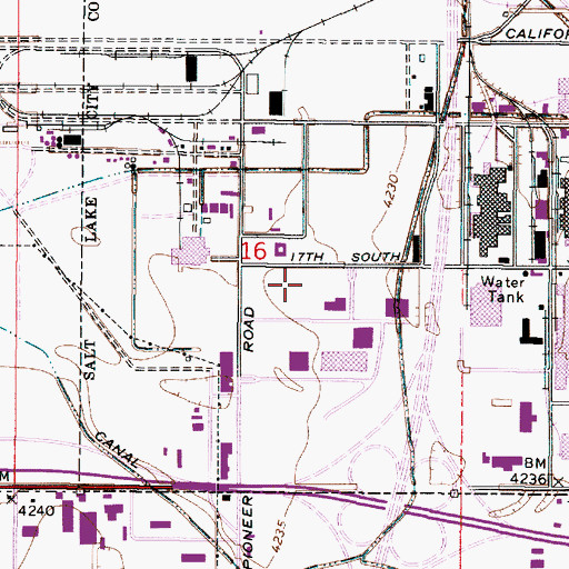Topographic Map of KTVX TV4 Heliport, UT