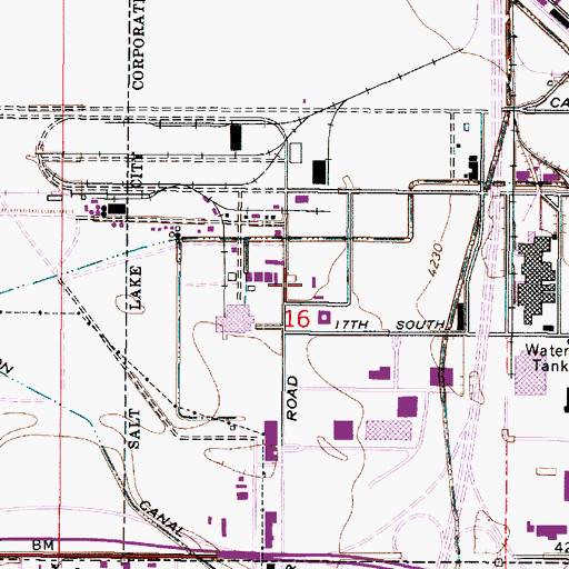 Topographic Map of Redwood Airport, UT