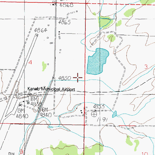 Topographic Map of Spencer Number Two Dam, UT