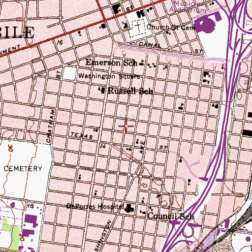 Topographic Map of Kingdom Hall of Jehovahs Witnesses, AL