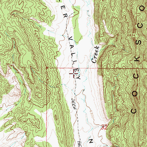 Topographic Map of Butler Valley Reservoir, UT