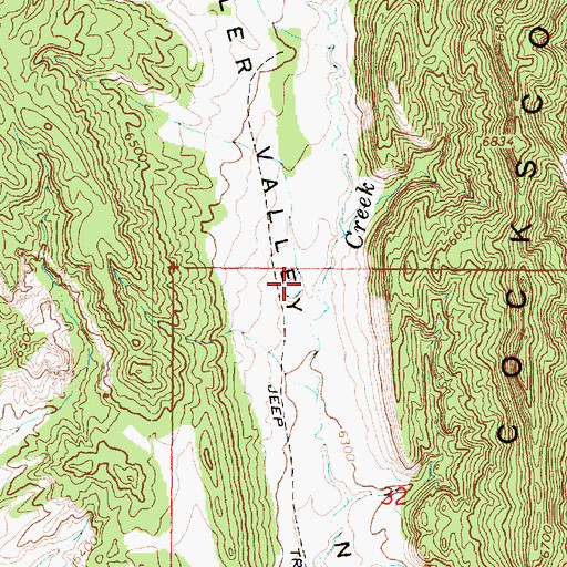 Topographic Map of Butler Valley Dam, UT