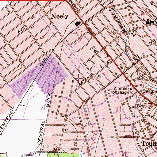 Topographic Map of Kingdom Hall of Jehovahs Witnesses, AL