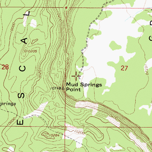 Topographic Map of Round Willow Bottom Dam, UT